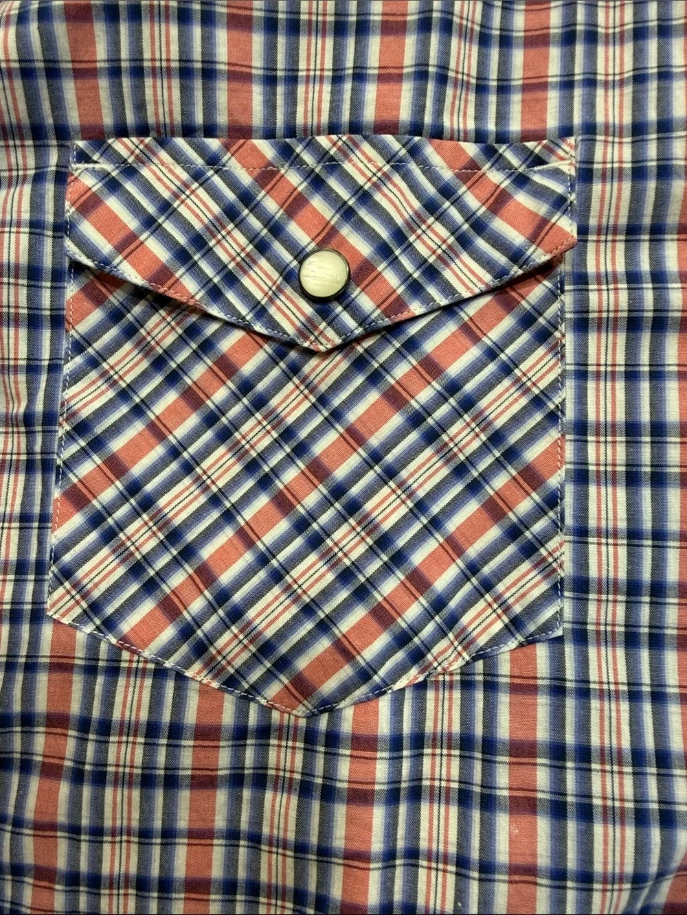 Banana Republic Red, Blue & White Plaid Button-Down Shirt